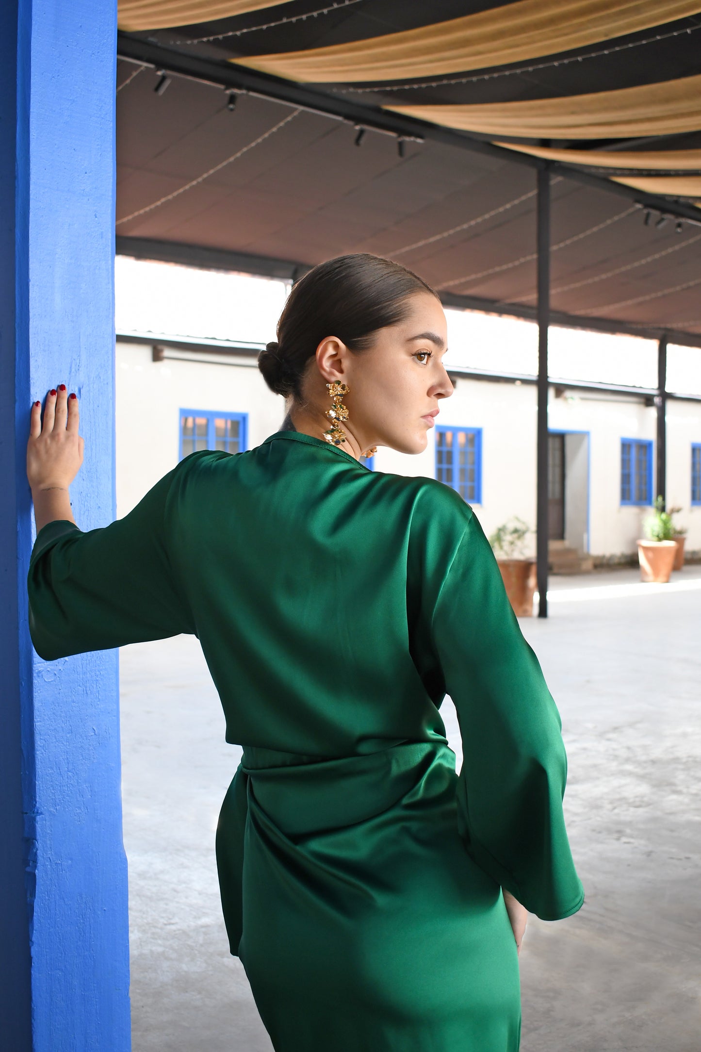 VESTIDO CATA CORTO CREP SATÍN